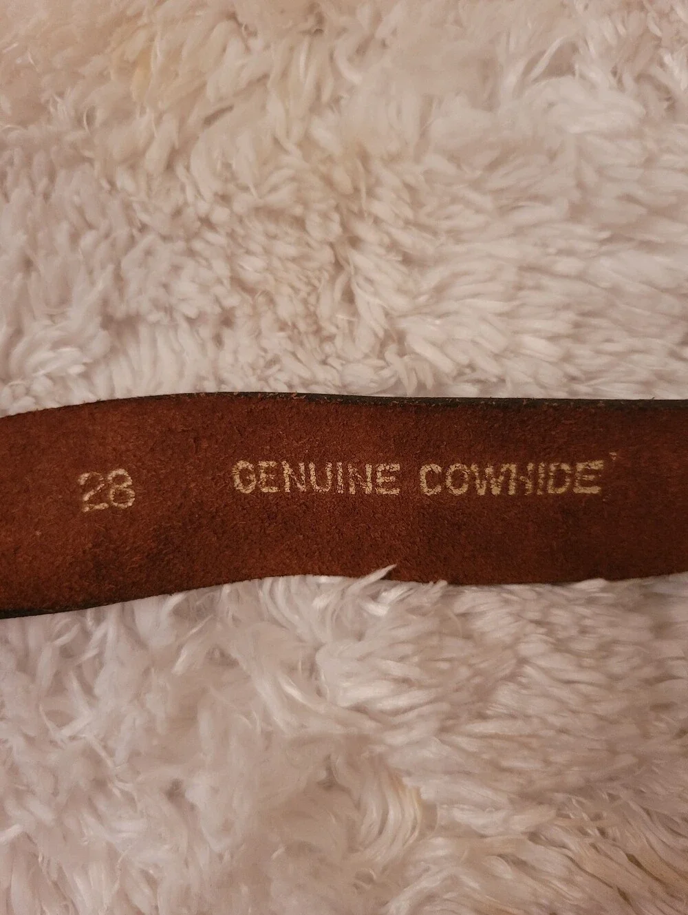 Genuine Cowhide Embroired Leather Belt Size Small Medium!